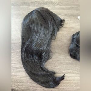 black wig with bangs medium length